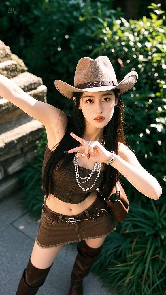 Cowgirl external patting