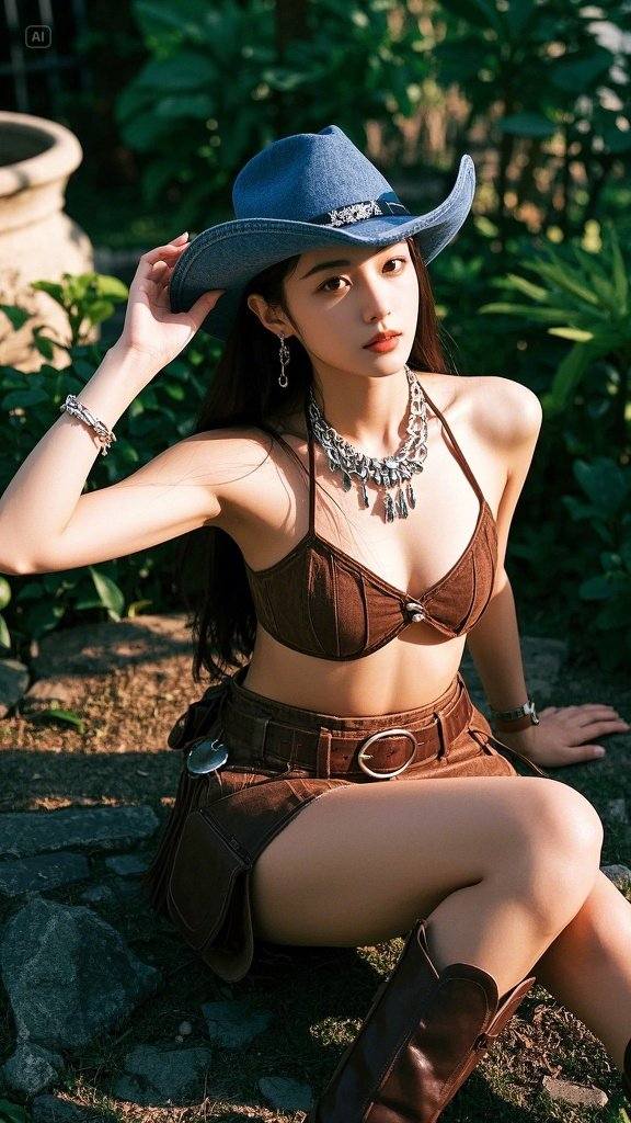 Cowgirl external patting