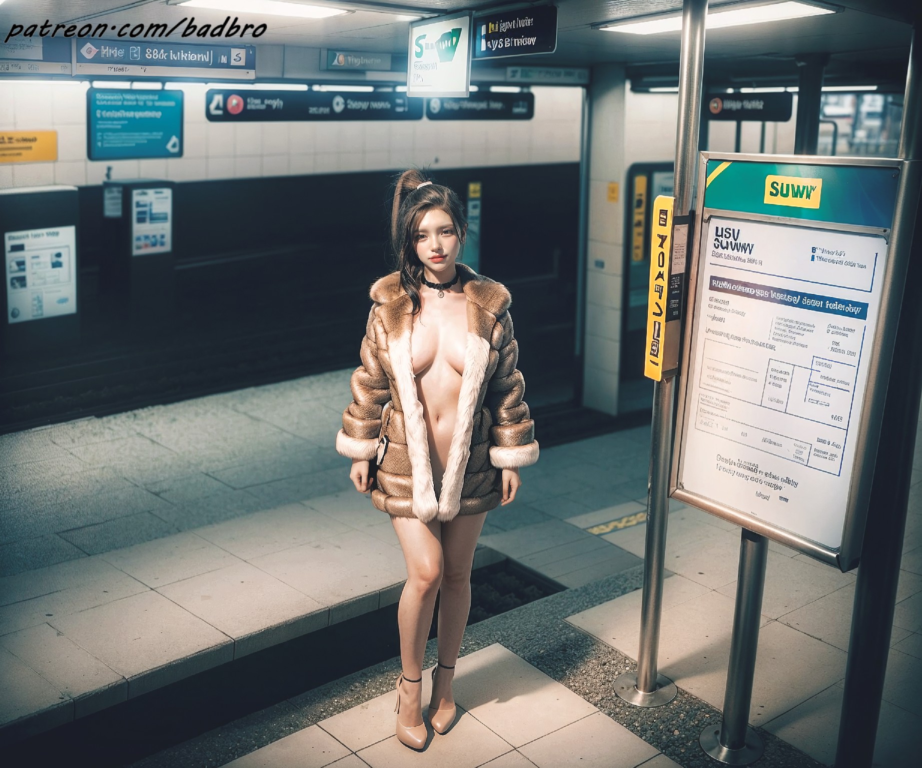 Exhibitionism-cafe, spreadleg