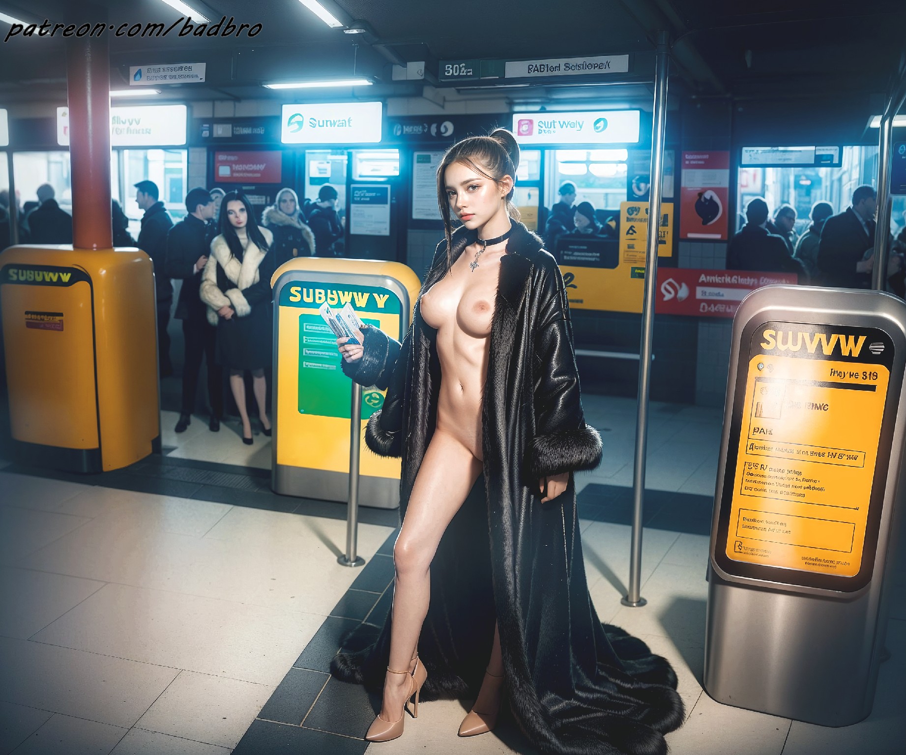 Exhibitionism-cafe, spreadleg