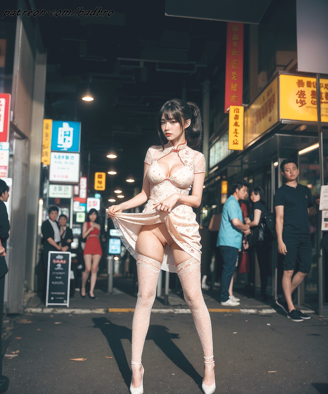 Hong + Kong + street + - + cheongsam, + hairy + pussy