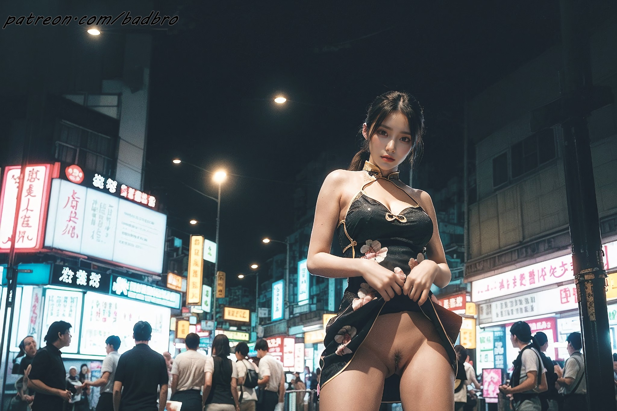 Hong + Kong + street + - + cheongsam, + hairy + pussy