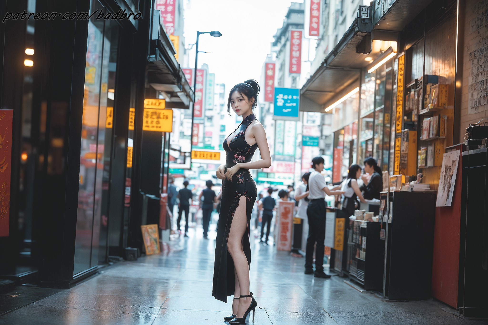 Hong + Kong + street + - + cheongsam, + hairy + pussy