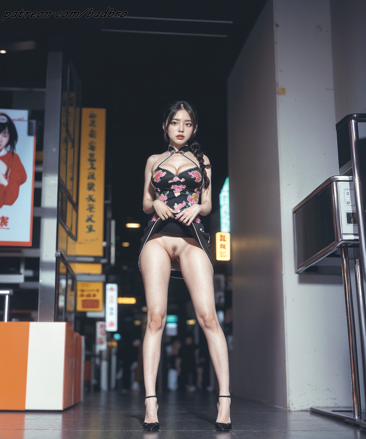 Hong + Kong + street + - + cheongsam, + hairy + pussy