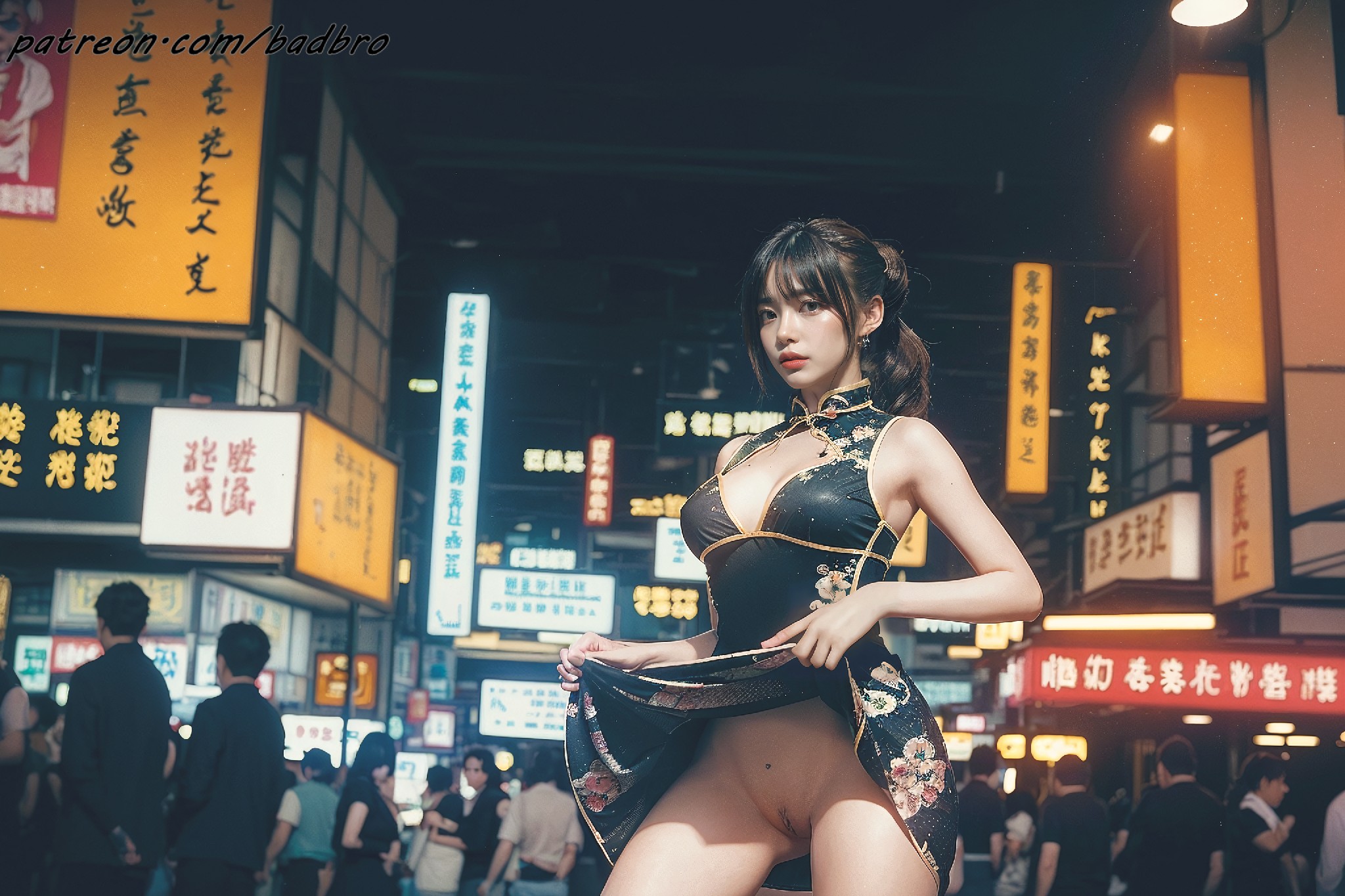 Hong + Kong + street + - + cheongsam, + hairy + pussy