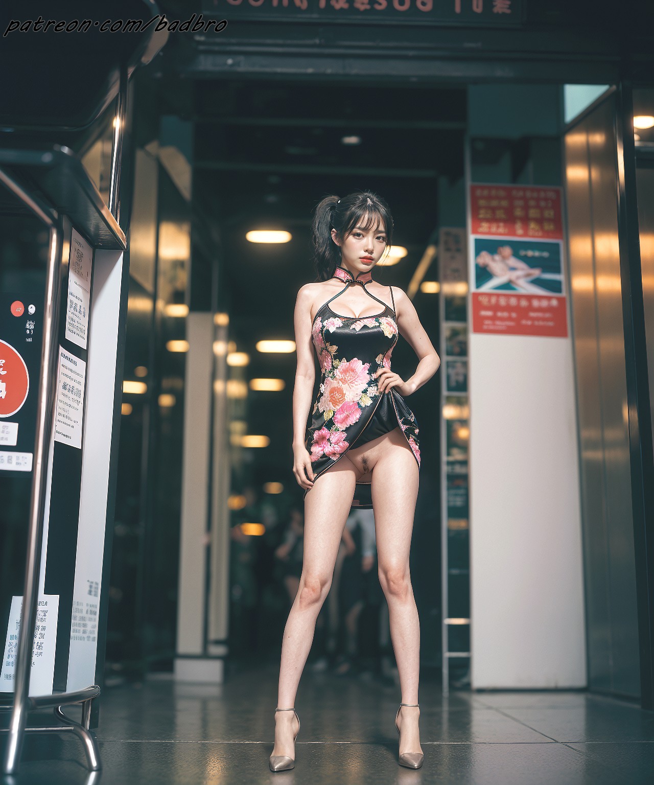 Hong + Kong + street + - + cheongsam, + hairy + pussy