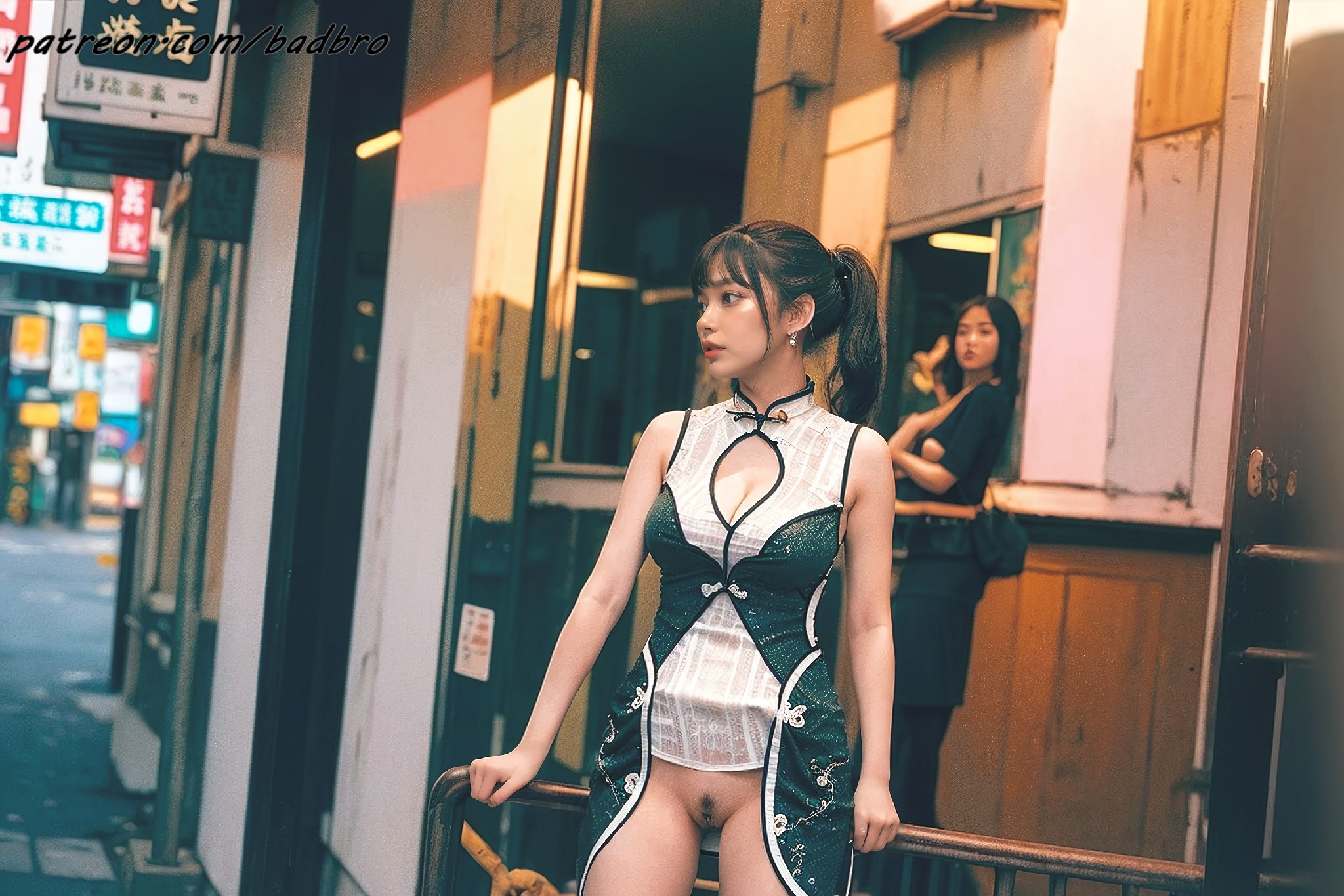 Hong + Kong + street + - + cheongsam, + hairy + pussy