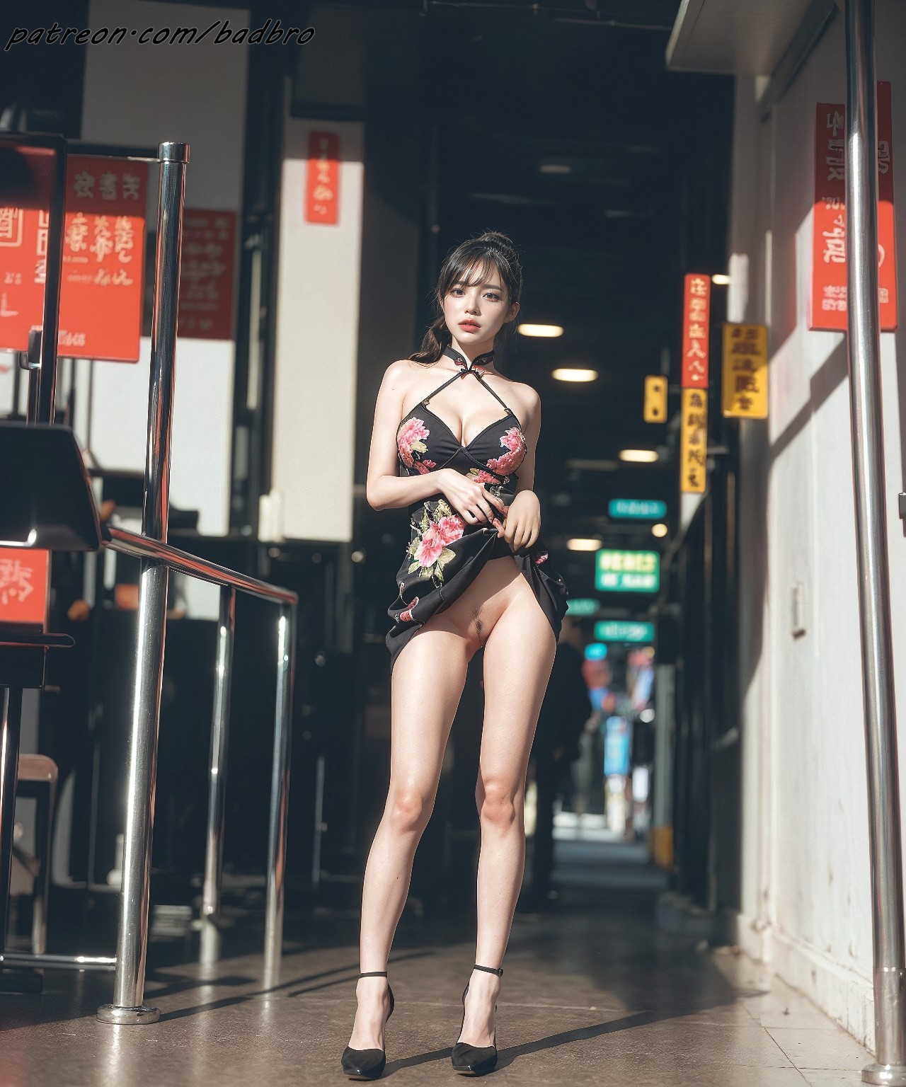 Hong + Kong + street + - + cheongsam, + hairy + pussy
