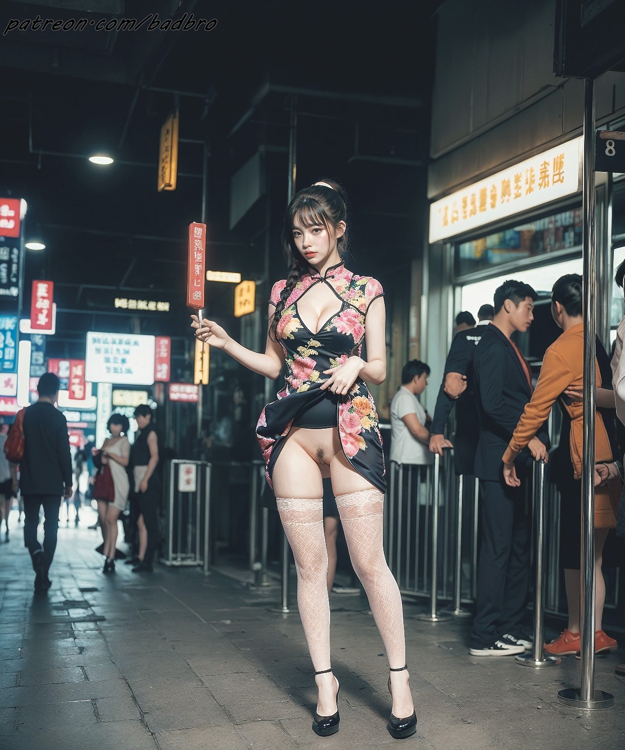 Hong + Kong + street + - + cheongsam, + hairy + pussy
