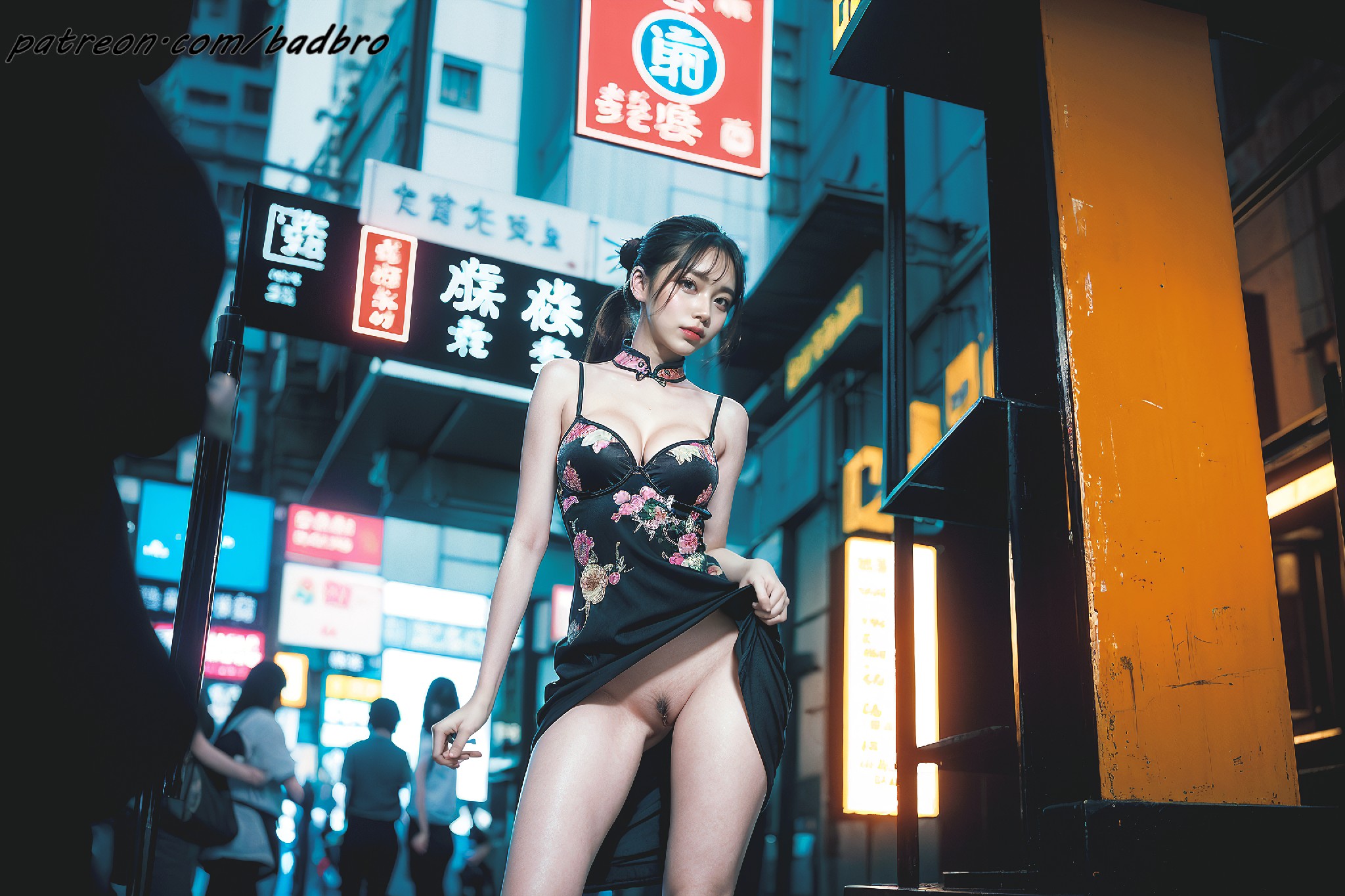 Hong + Kong + street + - + cheongsam, + hairy + pussy