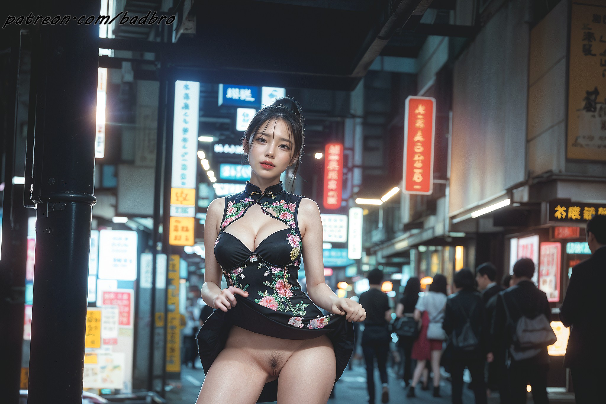 Hong + Kong + street + - + cheongsam, + hairy + pussy
