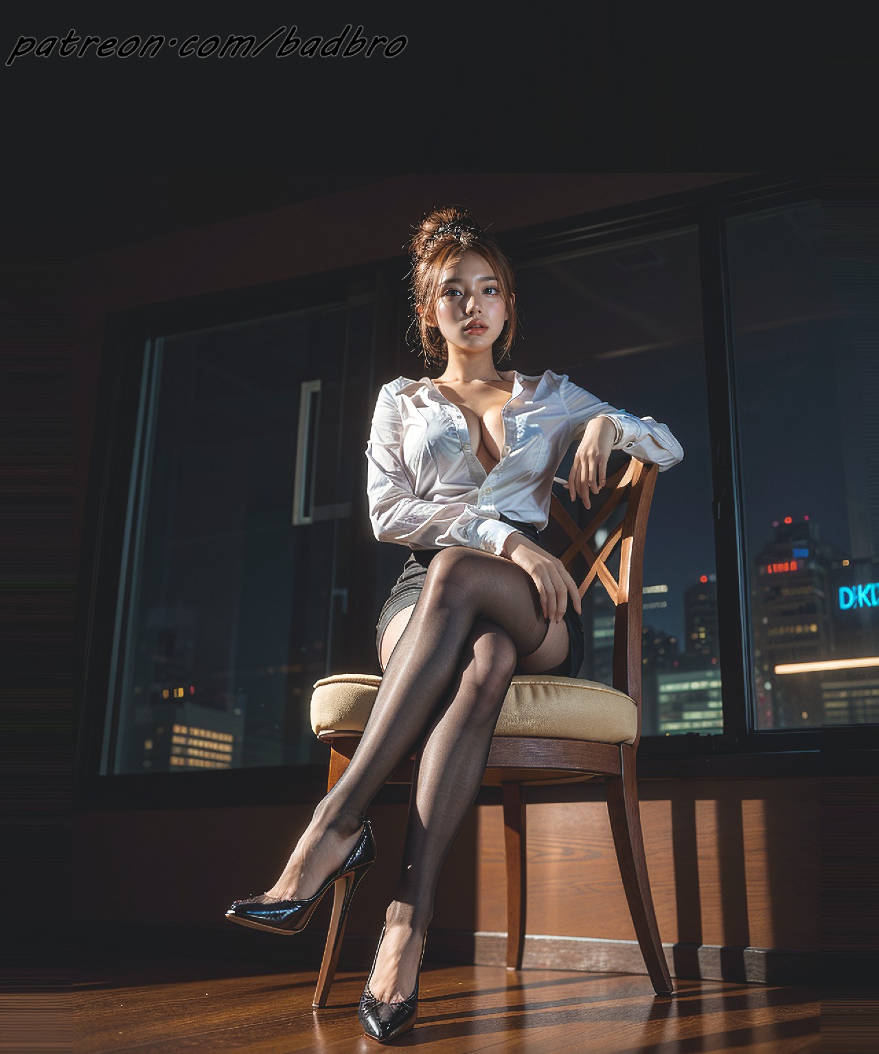Woman + with + crossed + legs, + from + below +2