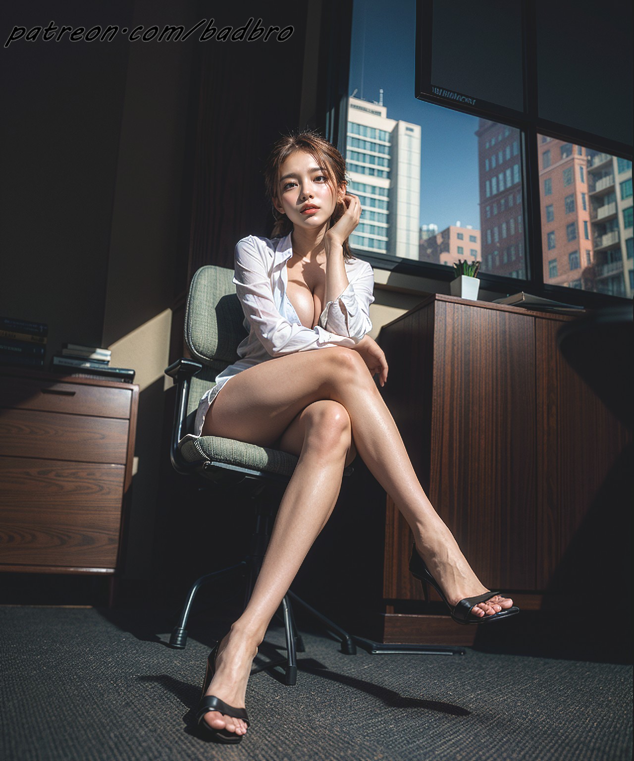 Woman + with + crossed + legs, + from + below +2