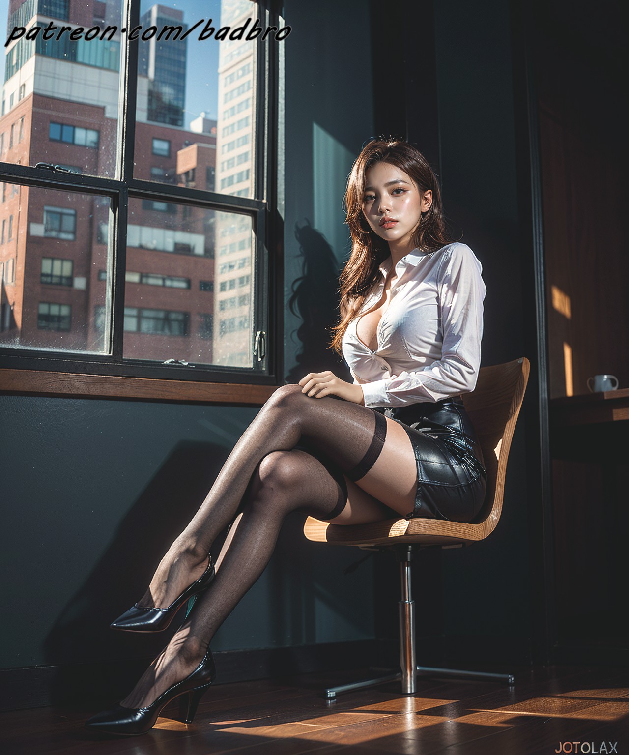 Woman + with + crossed + legs, + from + below +2