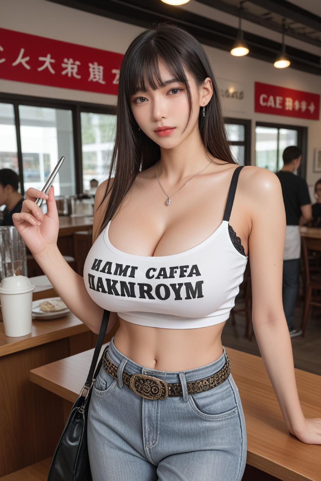 T-shirt reveals underwear
