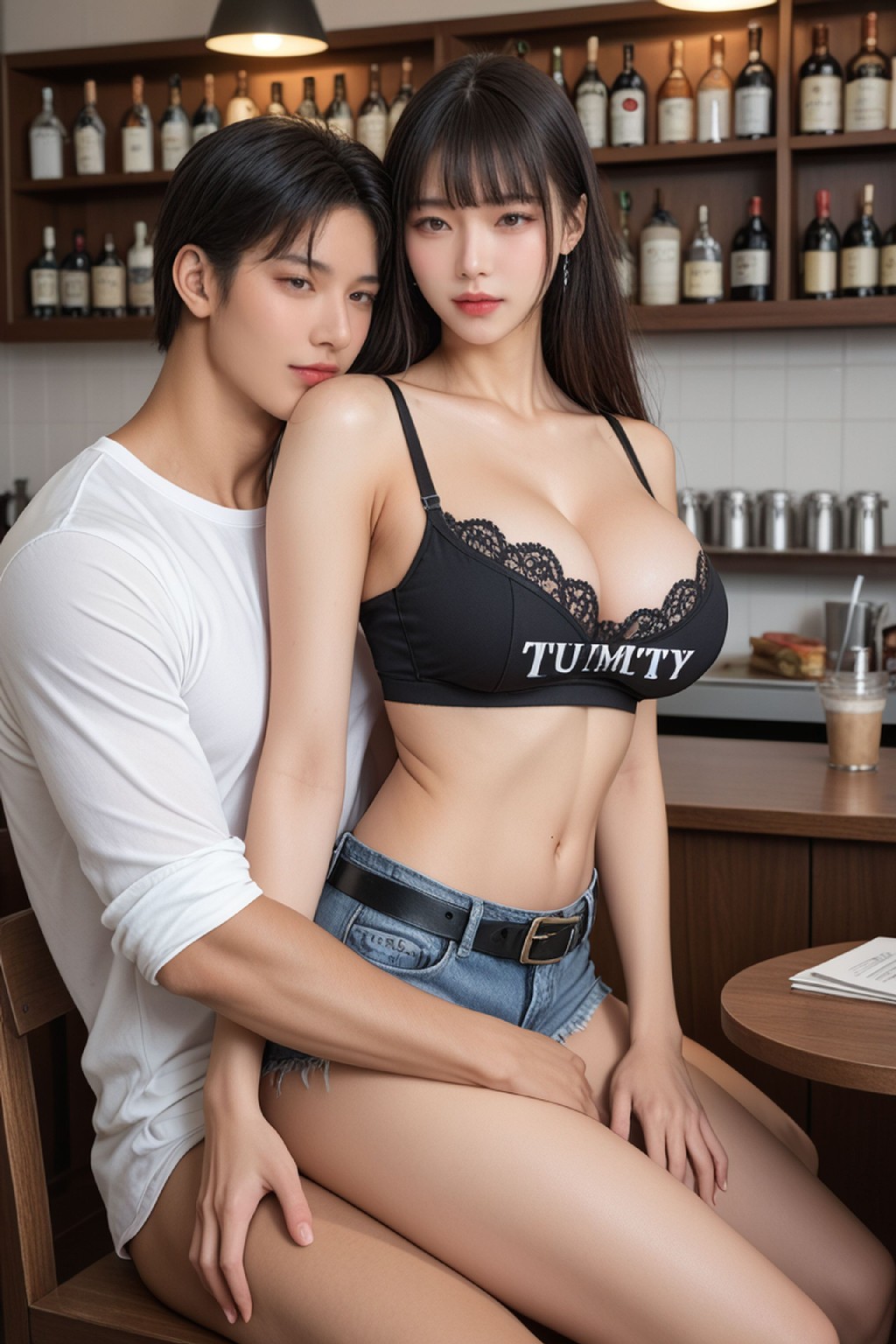 T-shirt reveals underwear