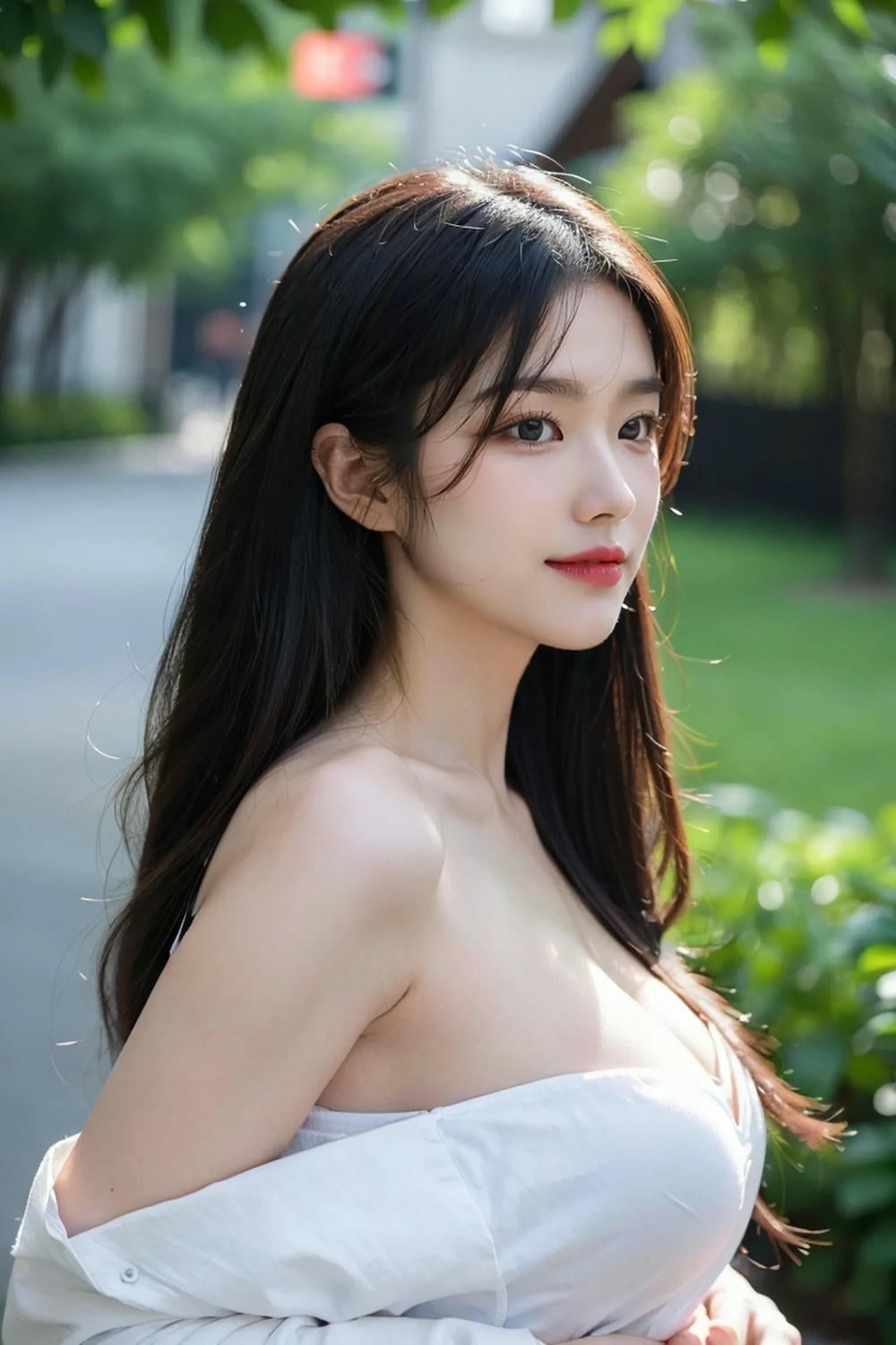 ★Patreon★ AI_KAORI - Asian Woman in White Exposed - Part 1