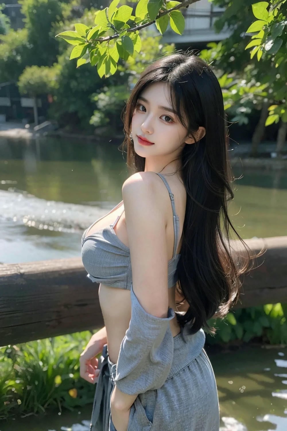 ★Patreon★ AI_KAORI - Beachside Woman in Gray Pants - Part 2
