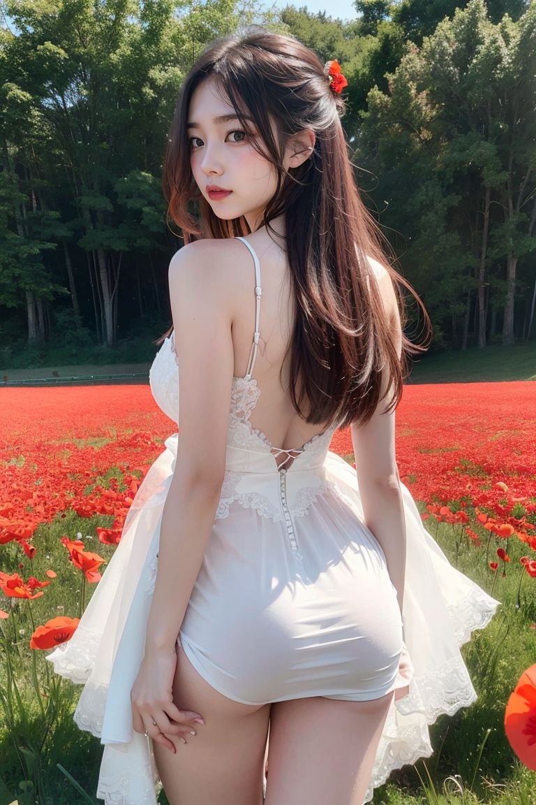 ★Patreon★ AI_Kaori - Bride Amidst Poppy Field Beauty - Part 1
