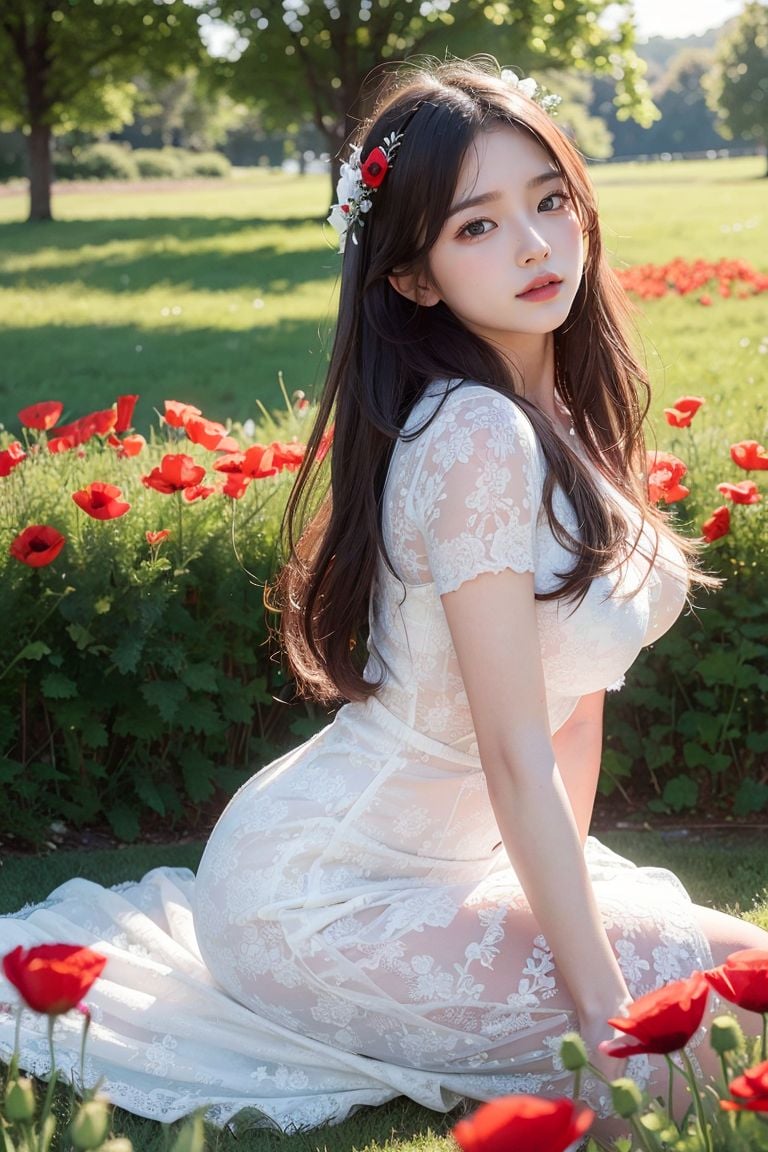 ★Patreon★ AI_Kaori - Bride Amidst Poppy Field Beauty - Part 1