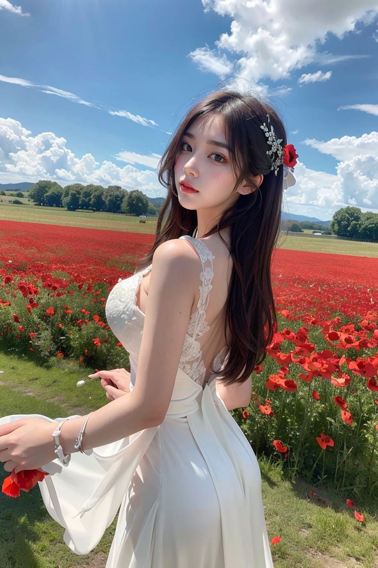 ★Patreon★ AI_Kaori - Bride Amidst Poppy Field Beauty - Part 1