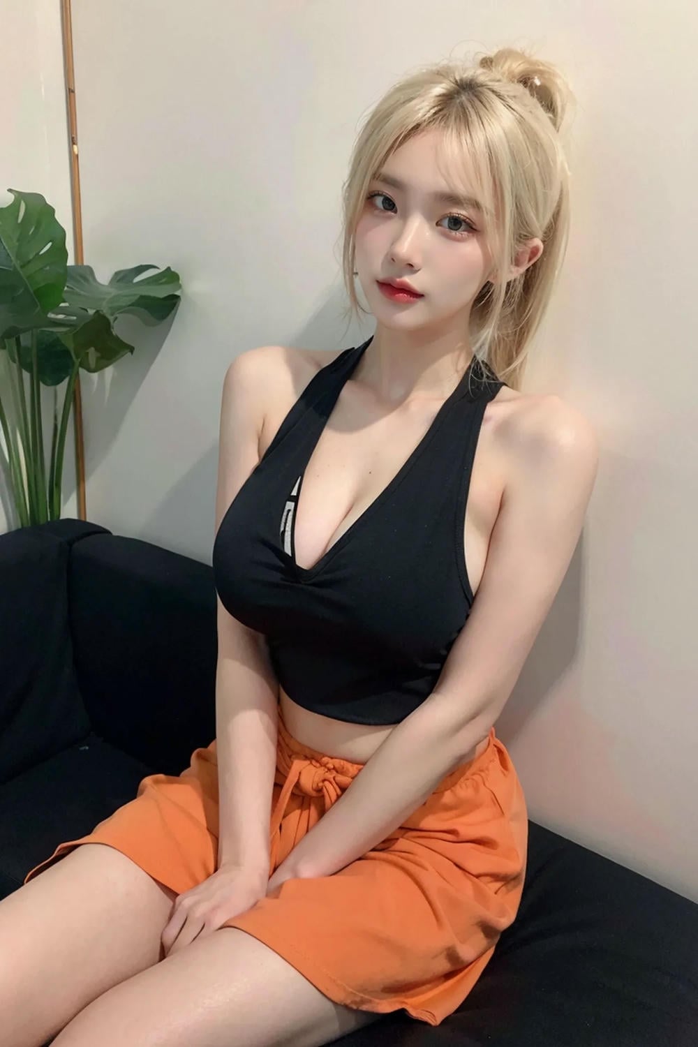 ★Patreon★ AI_Kaori - Blonde Woman, Bare Shoulders, Captivating Gaze - Part 1