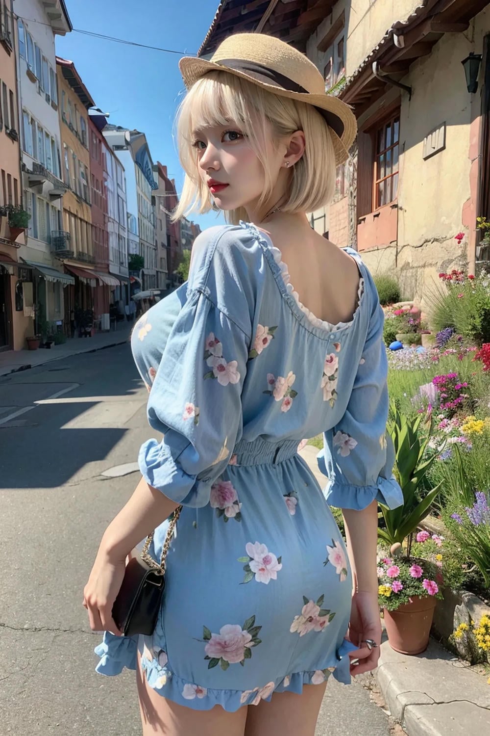 ★Patreon★ AI_KAORI - Buxom Woman in Flowery Dress - Part 1