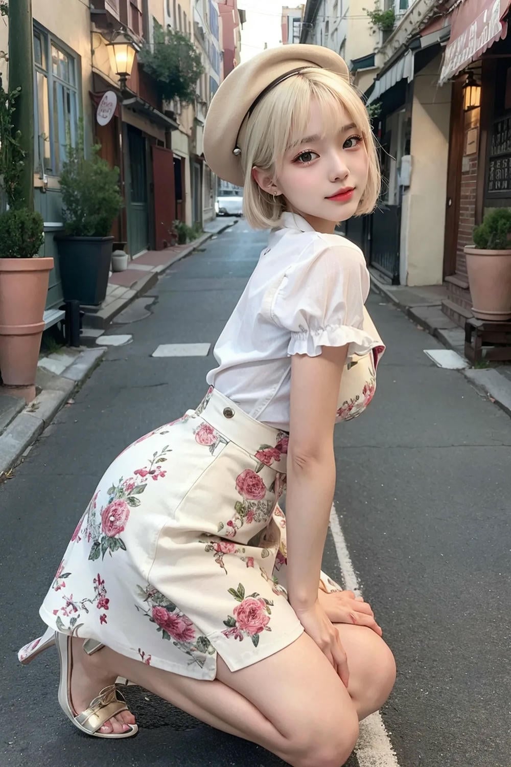 ★Patreon★ AI_KAORI - Buxom Woman in Flowery Dress - Part 1