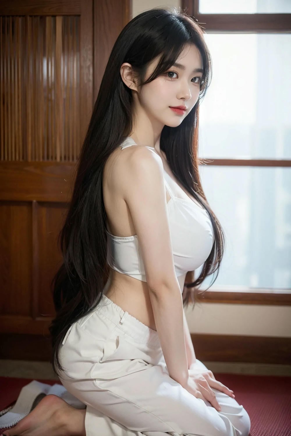★Patreon★ AI_KAORI - Asian Woman in White Exposed - Part 1
