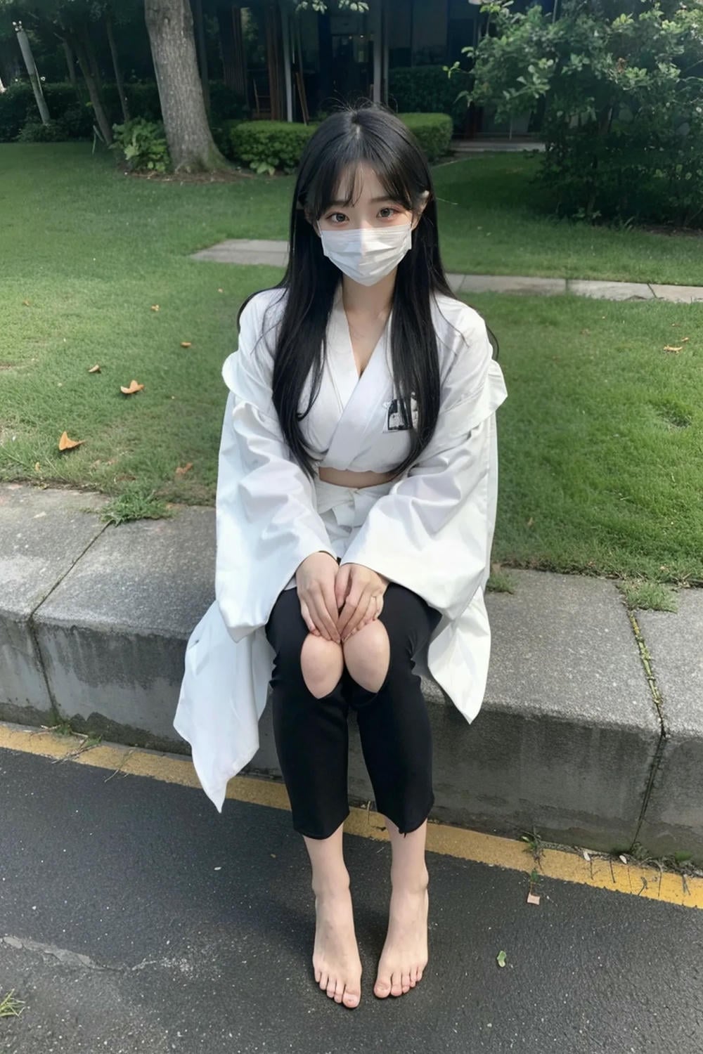 ★Patreon★ AI_KAORI - Asian Woman in White Exposed - Part 1