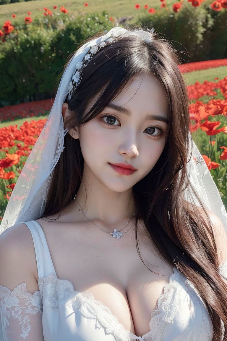 ★Patreon★ AI_Kaori - Bride Amidst Poppy Field Beauty - Part 1