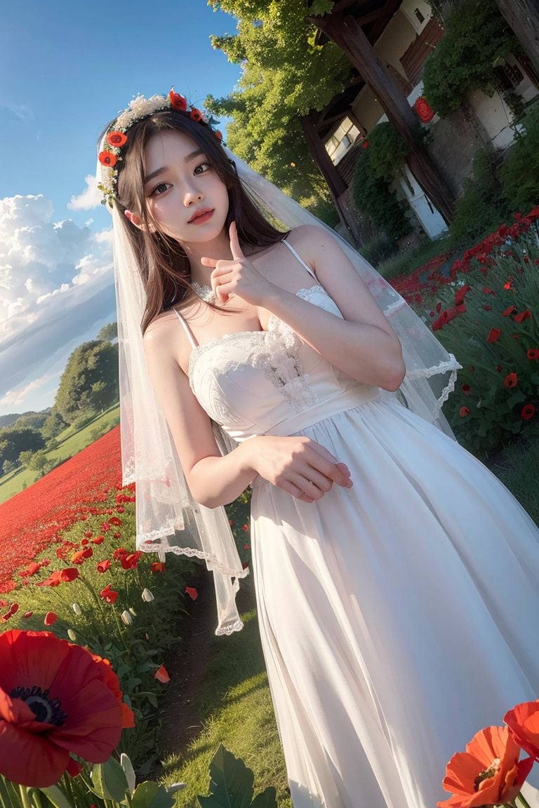 ★Patreon★ AI_Kaori - Bride Amidst Poppy Field Beauty - Part 1