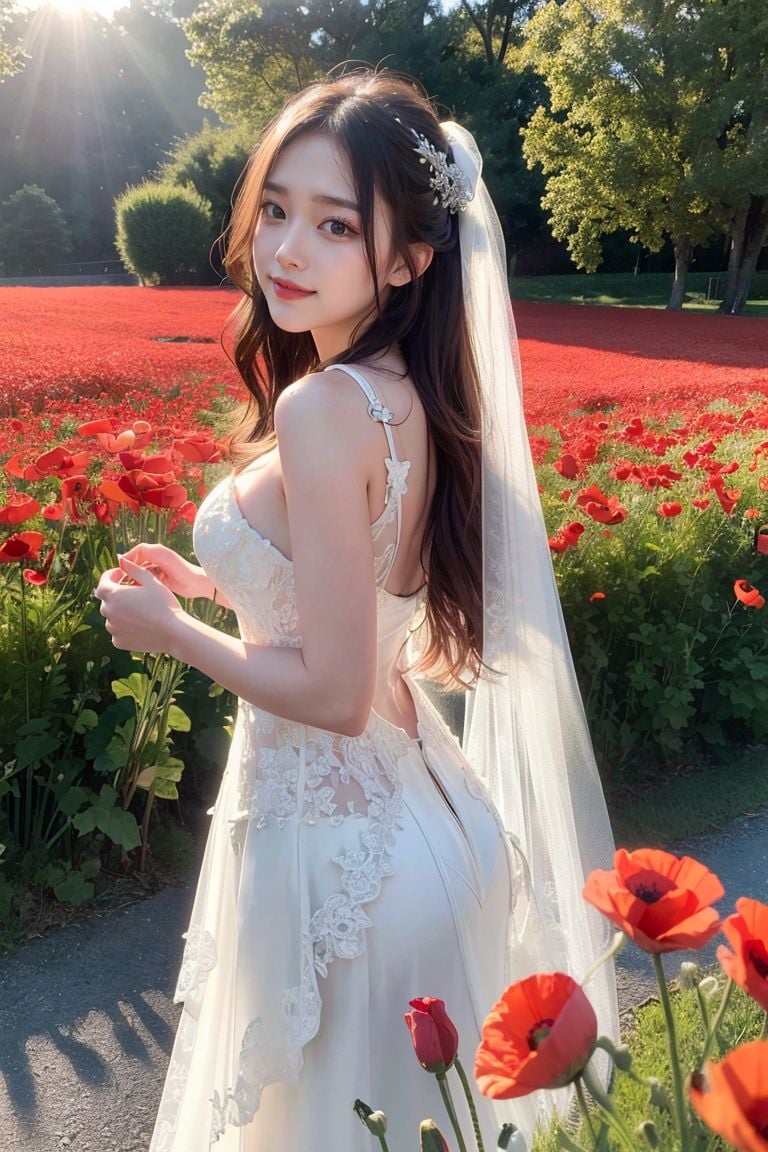 ★Patreon★ AI_Kaori - Bride Amidst Poppy Field Beauty - Part 1