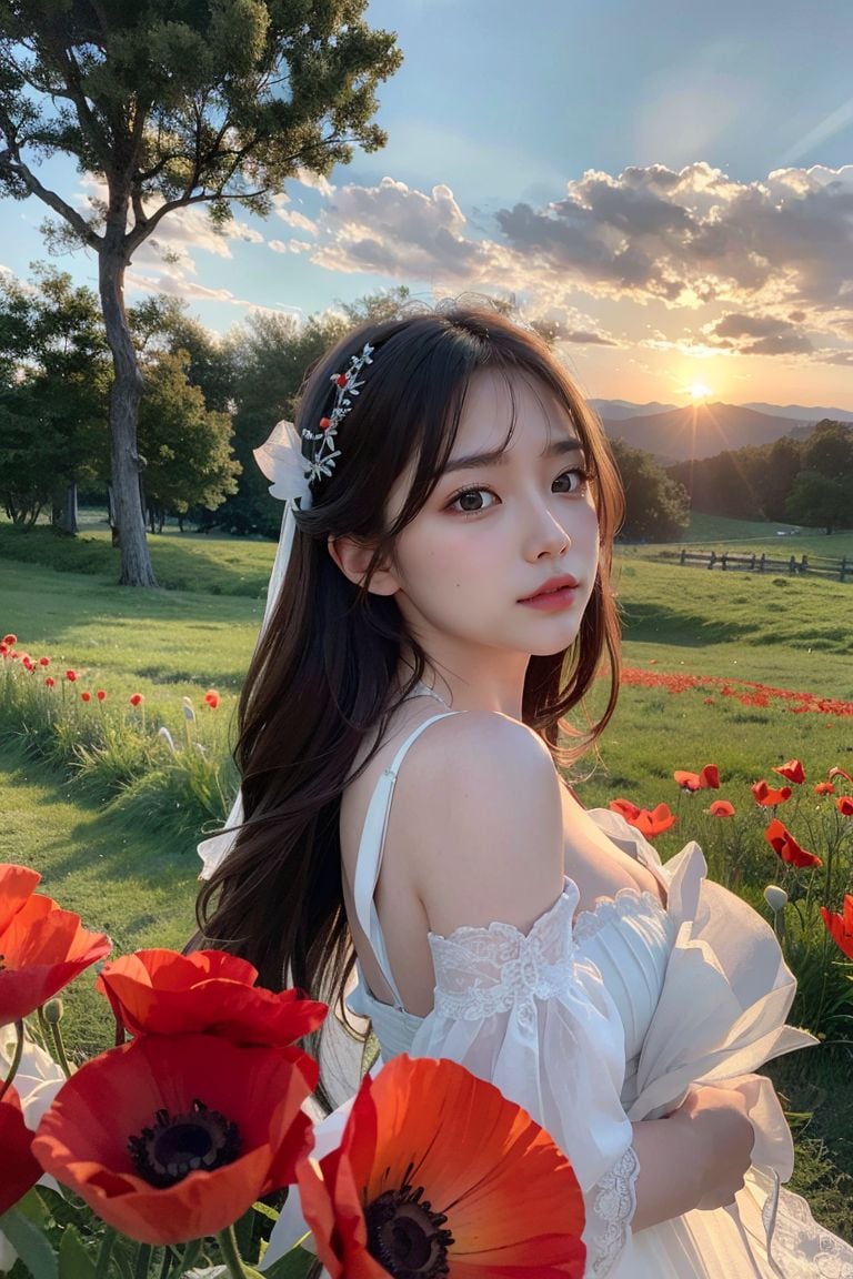 ★Patreon★ AI_Kaori - Bride Amidst Poppy Field Beauty - Part 1