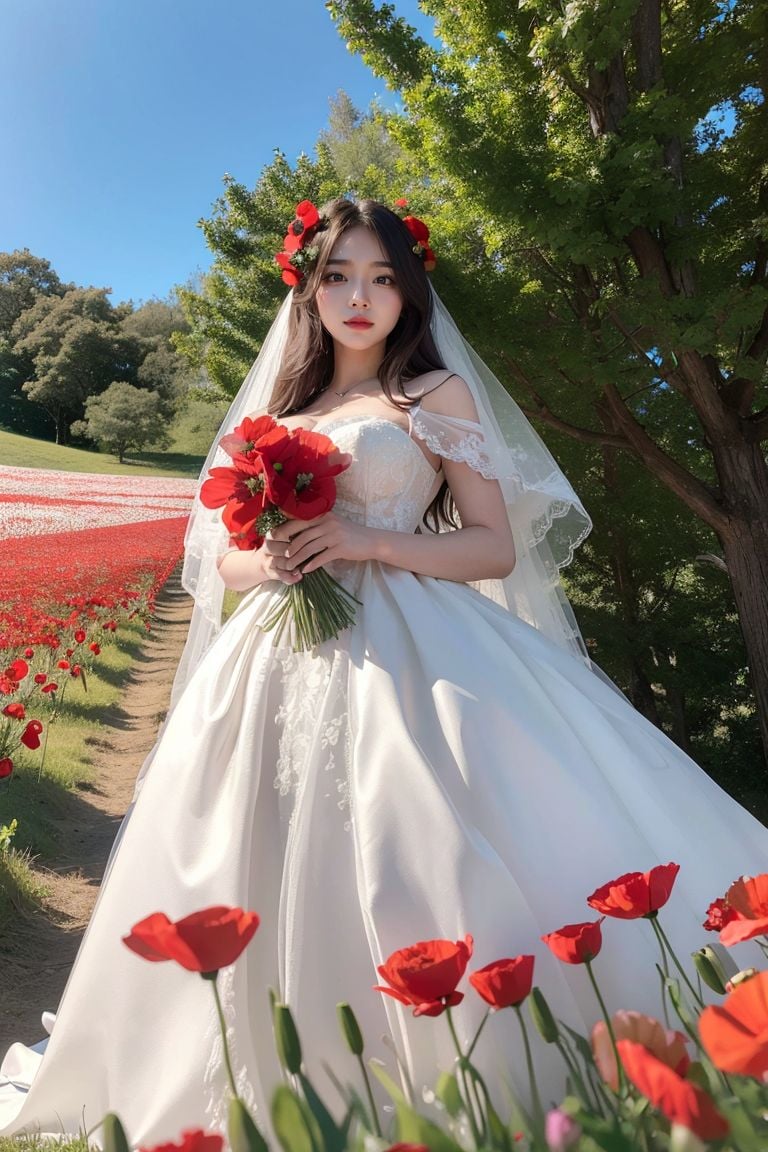 ★Patreon★ AI_Kaori - Bride Amidst Poppy Field Beauty - Part 1