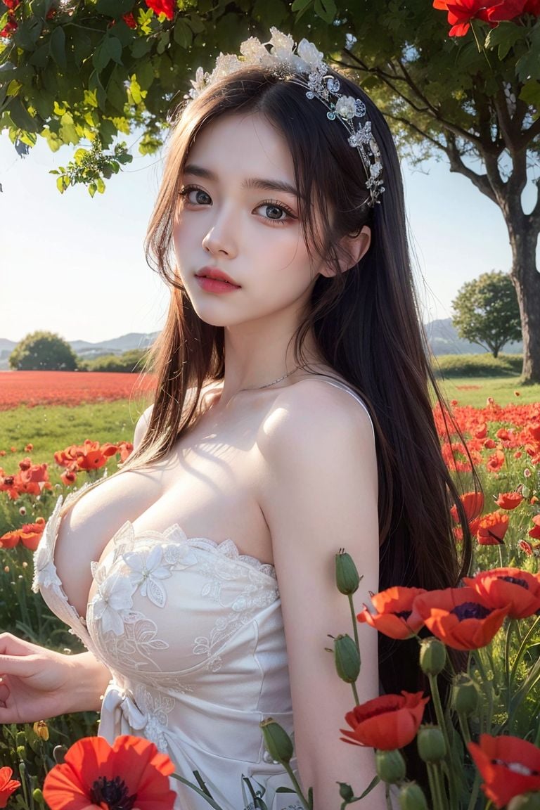 ★Patreon★ AI_Kaori - Bride Amidst Poppy Field Beauty - Part 1
