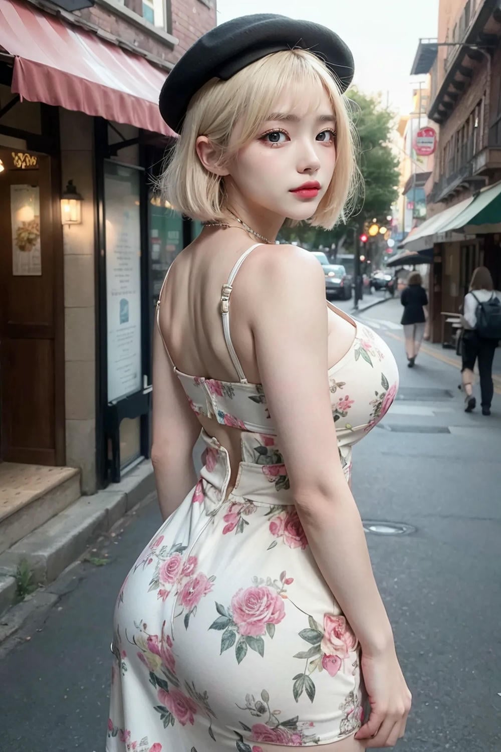 ★Patreon★ AI_KAORI - Buxom Woman in Flowery Dress - Part 1