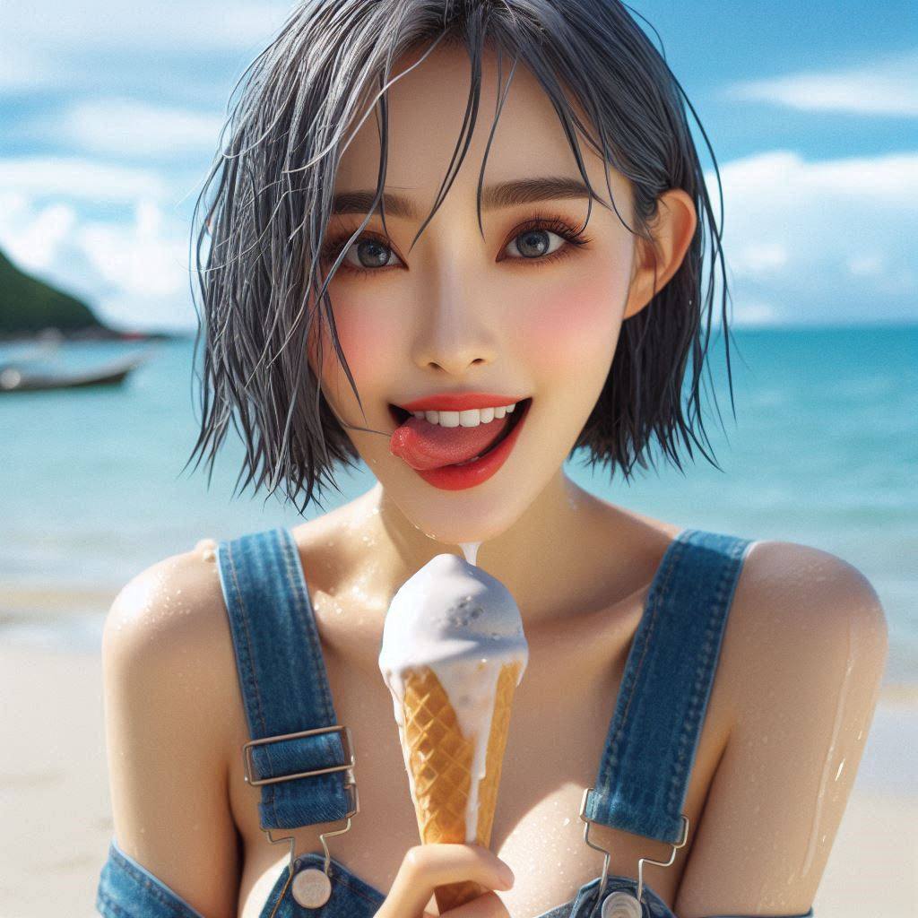 It's so hot, let's eat ice cream