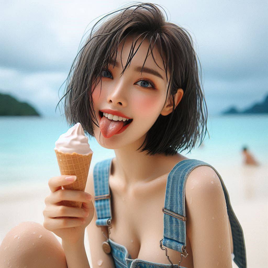 It's so hot, let's eat ice cream