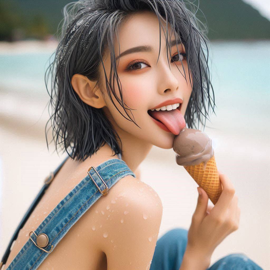 It's so hot, let's eat ice cream