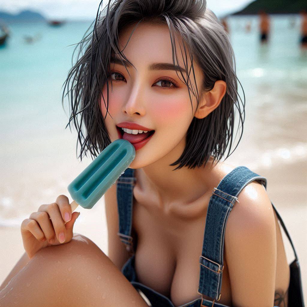 It's so hot, let's eat ice cream