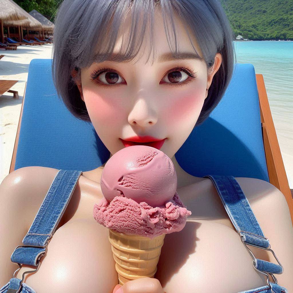 It's so hot, let's eat ice cream