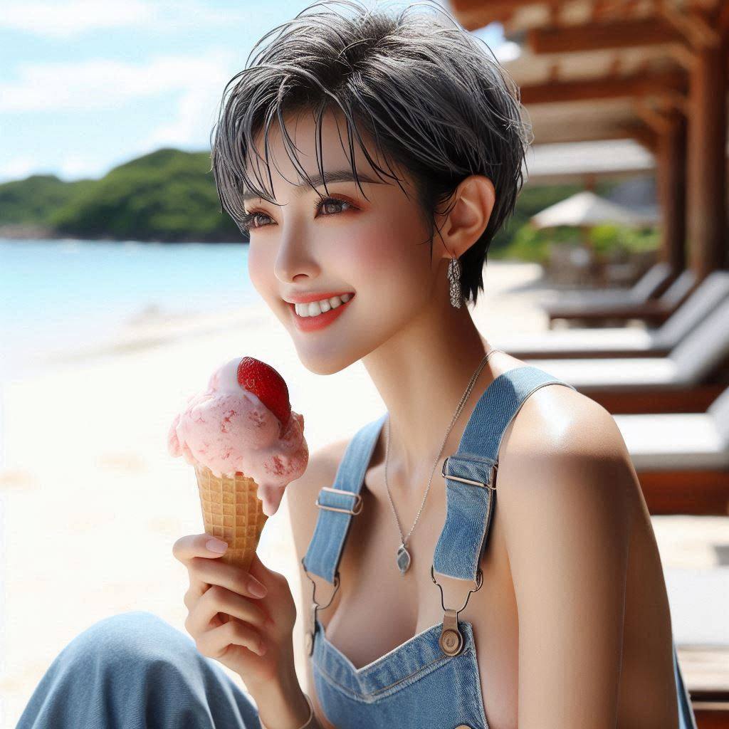 It's so hot, let's eat ice cream