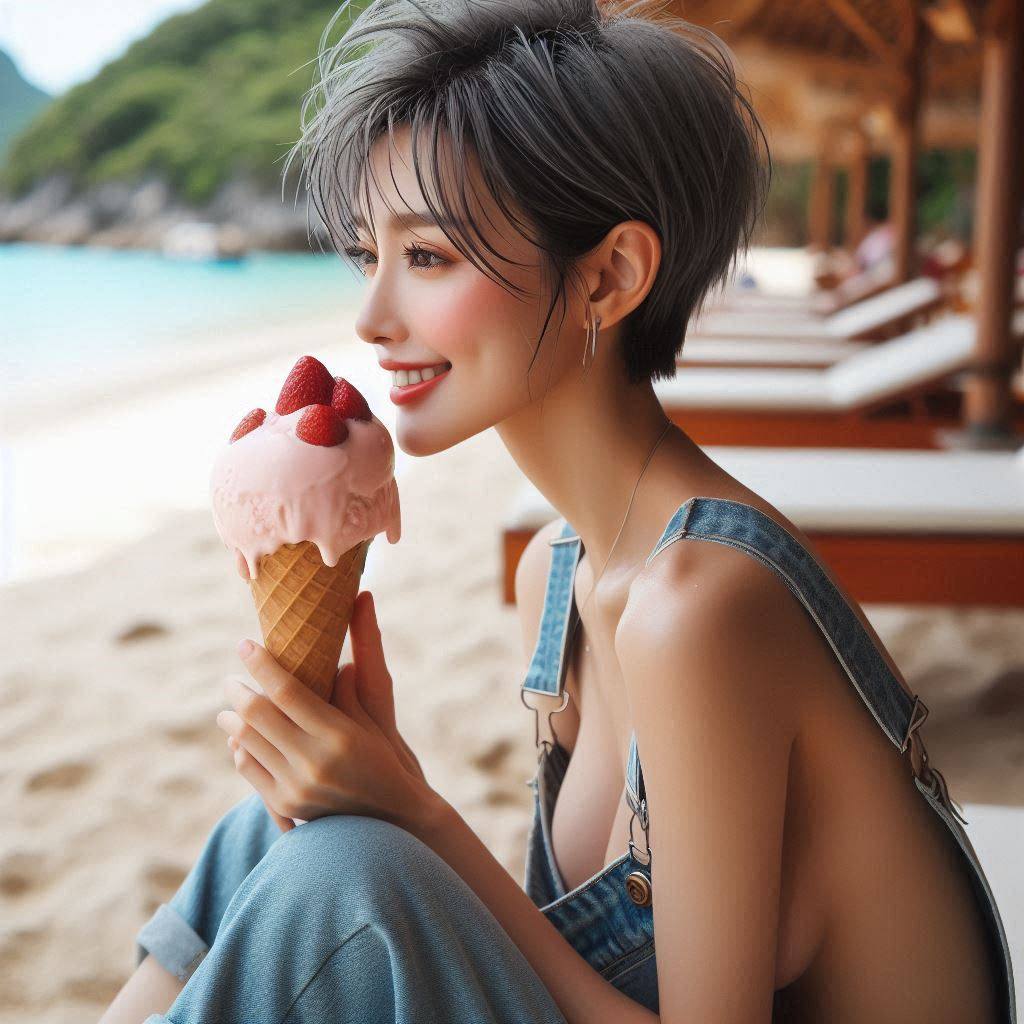 It's so hot, let's eat ice cream