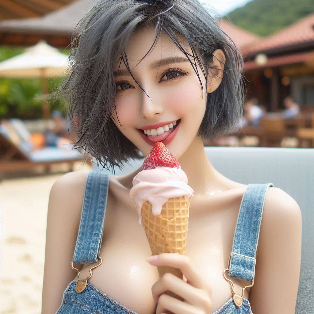 It's so hot, let's eat ice cream