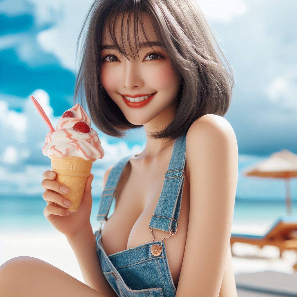 It's so hot, let's eat ice cream