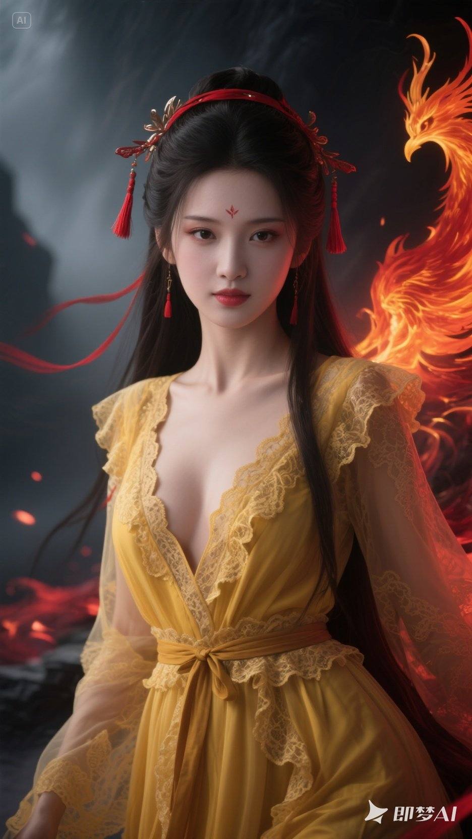 Woman in yellow