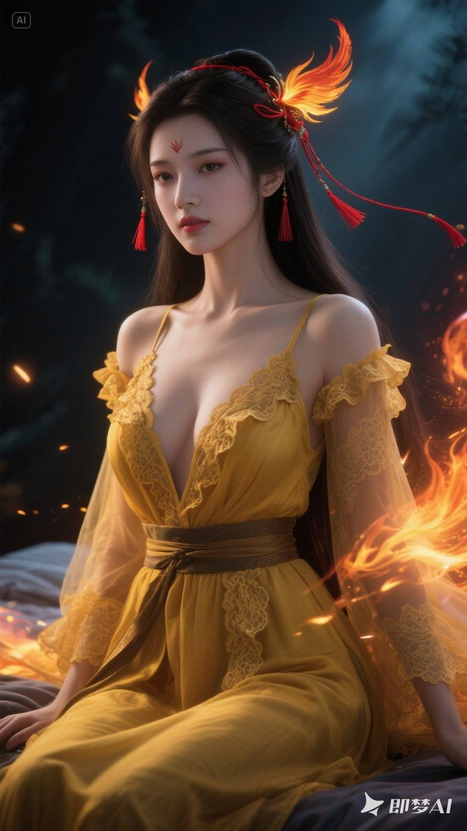 Woman in yellow