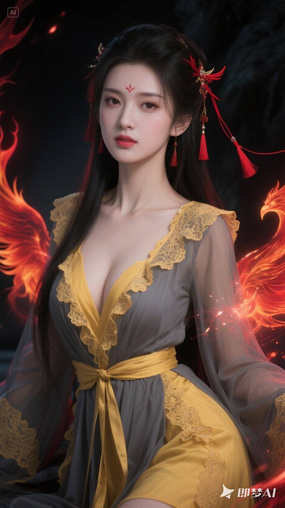 Woman in yellow