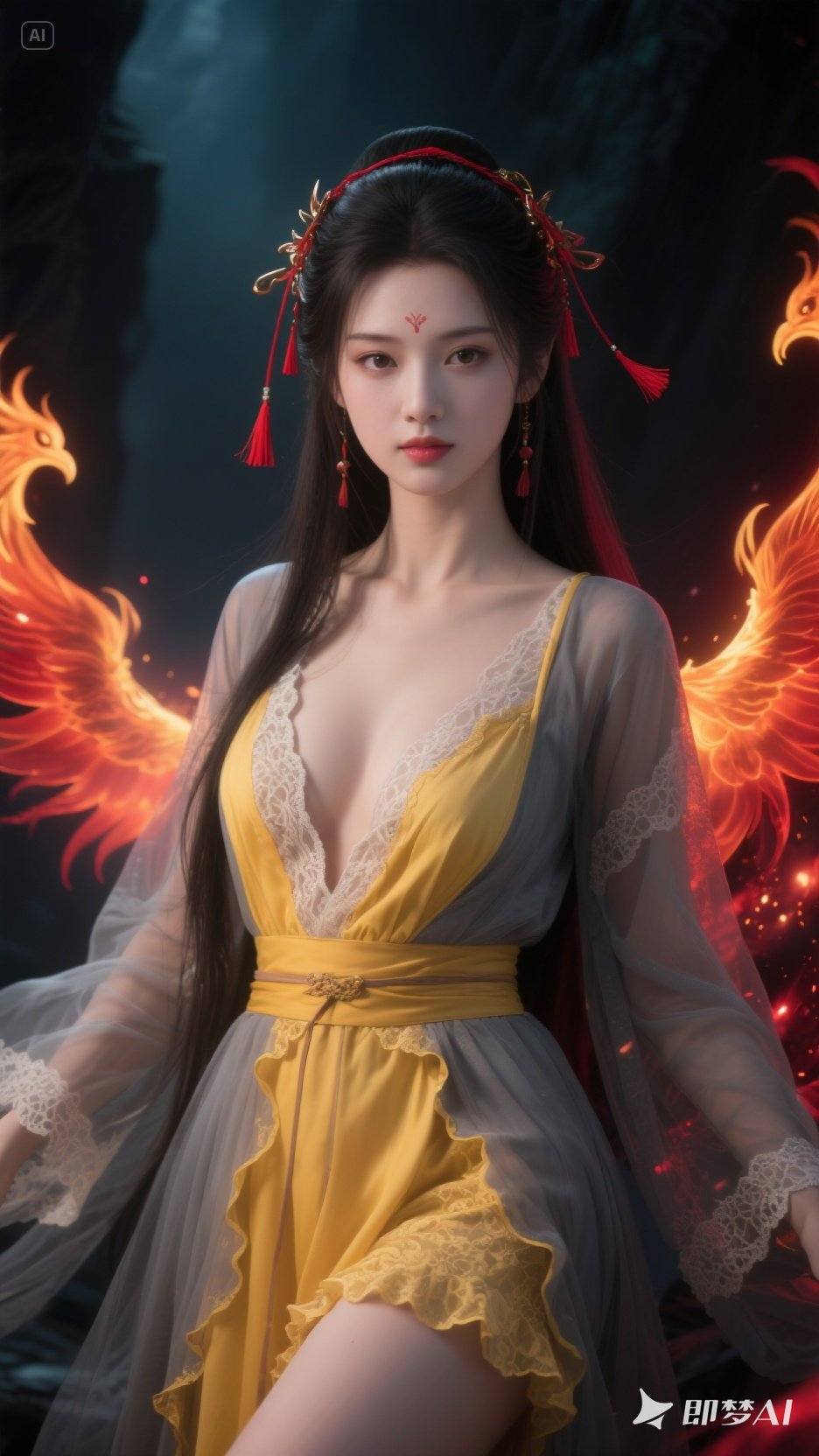Woman in yellow